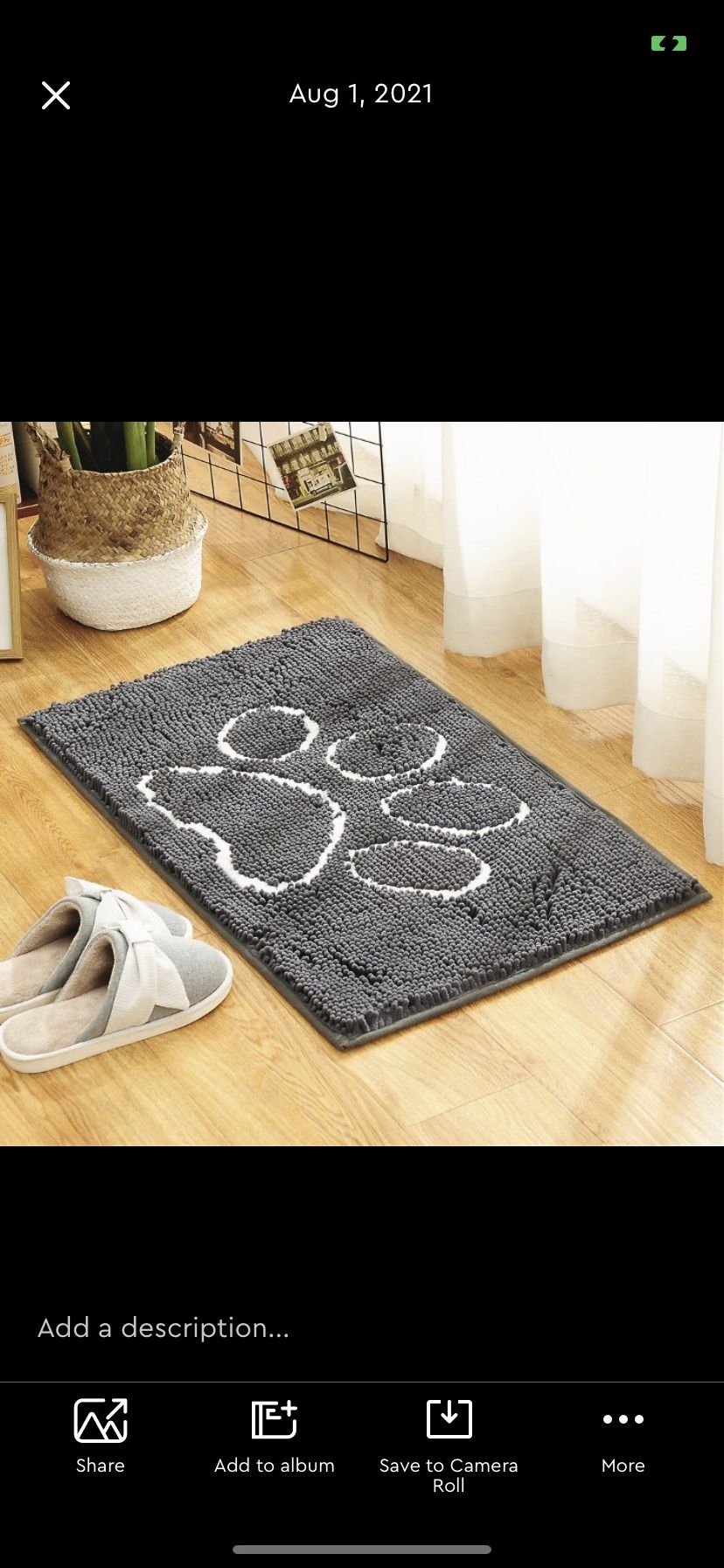 Medium Grey - Chenille Ultra Absorbent Microfiber Dog Doormat