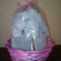 Mother's Day Extra Plush Grey Bedroom Slipper's  Sz Medium 8/9Gift Basket Double Sided