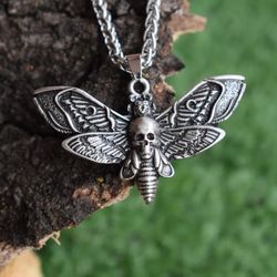 Dead Head Moon Moth Necklace
