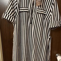 Black And White Stripe Dress