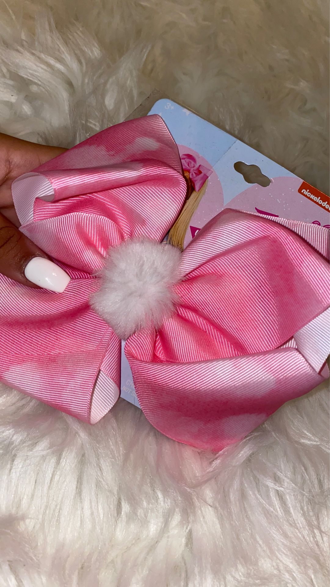 Pink And White Fluffy JOJO SIWA Bow
