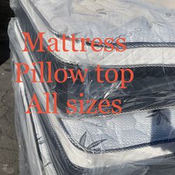 🌟✨Mattress Pillow Top All Sizes ✨🌟 ☑️ 12” inches tall 🟦All sizes 🛏💤 🟩Same day delivery available🚛 🟠Queen sizes $199 🟡Full sizes $179 🟢Twin s