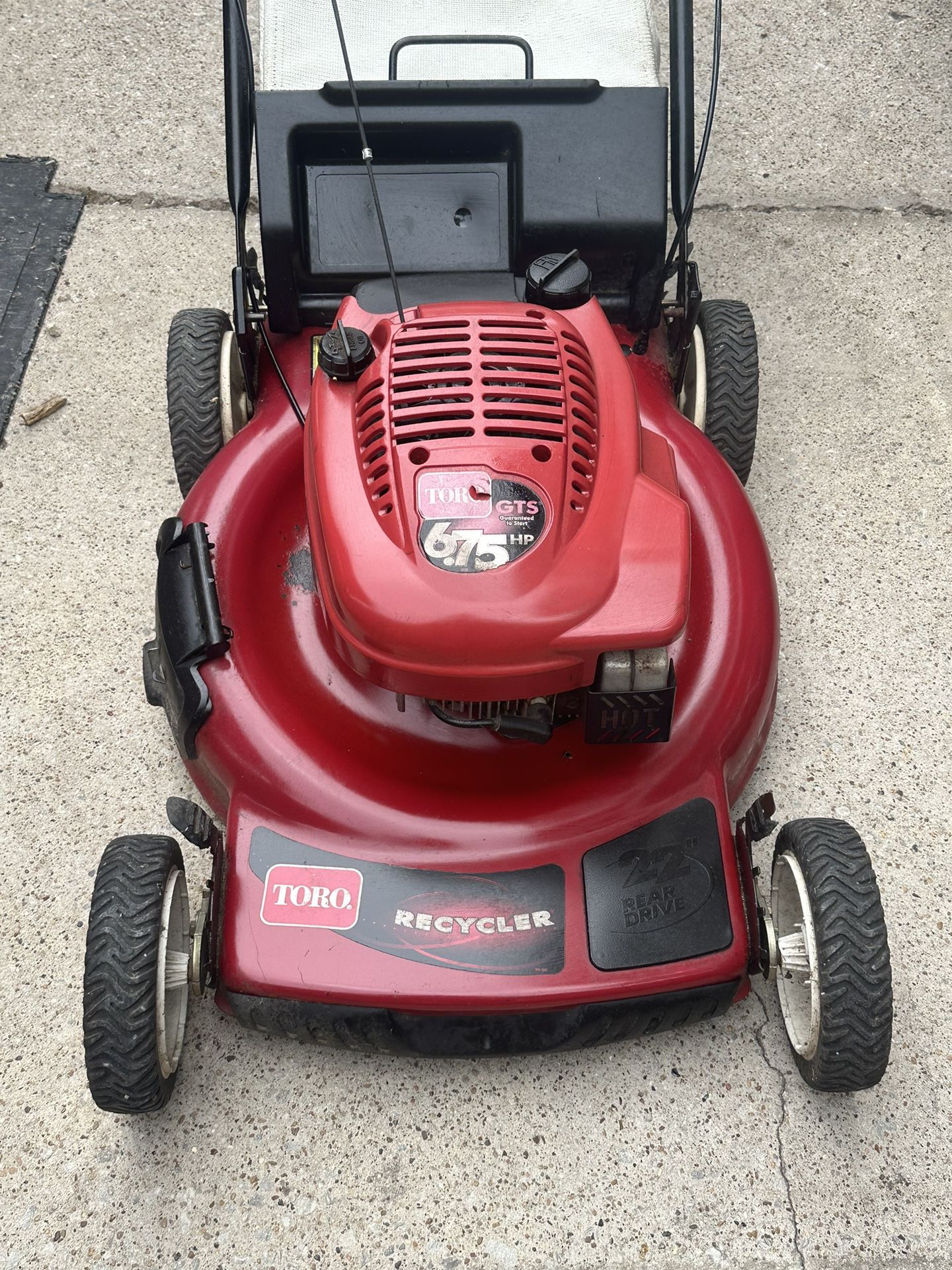 22in Toro Recycler Self Propelled Lawnmower—Big Tecumseh Engine—Works ...