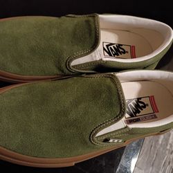 Tenis Vans Size 7.5 Gamuza Color Verde Olivo 