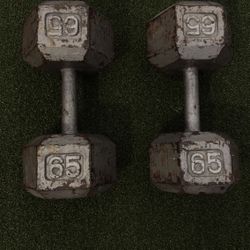 65lb Hex Dumbbell