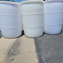 55 Gallons White Drums