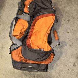 Orange Rolling Duffle Bag