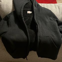 Kids Black Zip Up Hoodie 