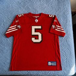 Vintage Jeff Garcia #5 49ers Jersey Reebok Stitched Size 52