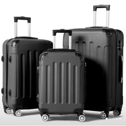 Brand New 3pcs ABS Luggage Suitcase with Spinner Wheels For Sale
