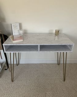 Marble Desk Vanity With Stand