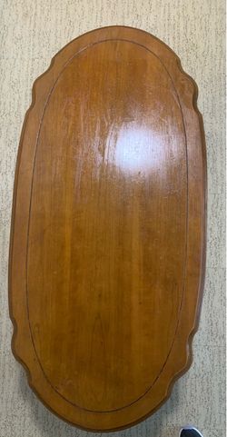 Oval Wooden Coffee Table
