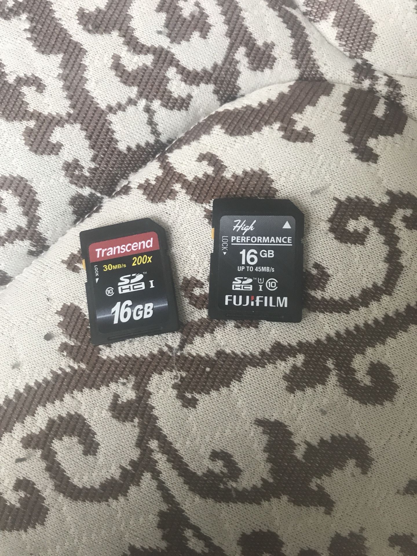 Two 16GB memory cards