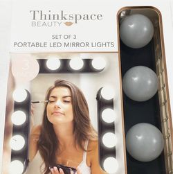 Thinkspace Beauty Portable LED Mirror Lights 3-Pack
