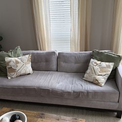 West Elm grey couch