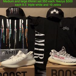 Amiri Snap Back With Matchin Shirt. 