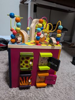 Wooden activity Cube