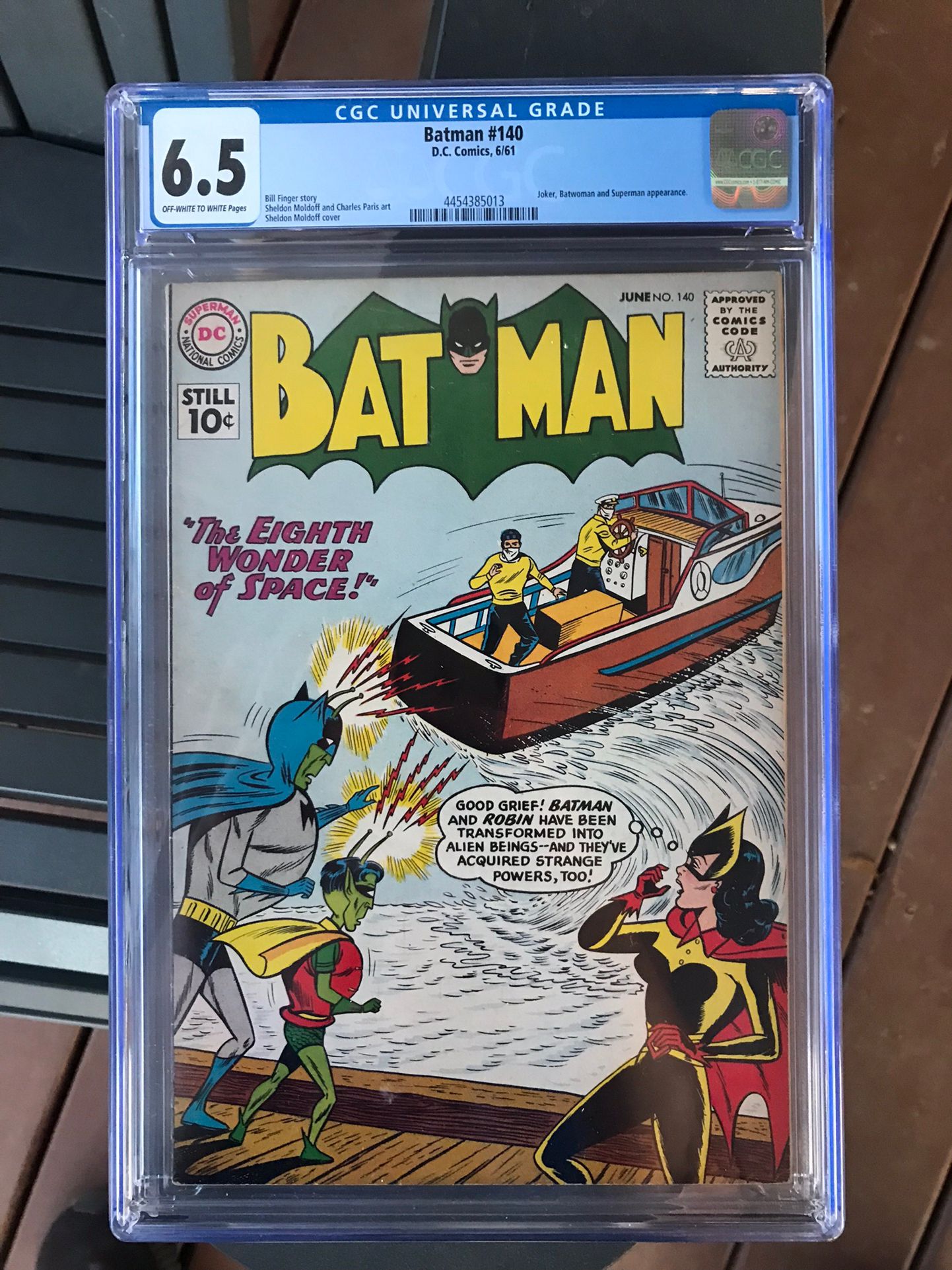 Batman #140 (1961) CGC 6.5 — O/w to White Pages; Batwoman Cover; Superman & Joker