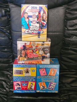 2026 Topps Chrome USA Winter Olympics Paralympic Blaster Box & 2023 Topps Athletes Unlimited & Sports King Volume 3 & 5 Blaster Box! 4 Box Lot! Multi-