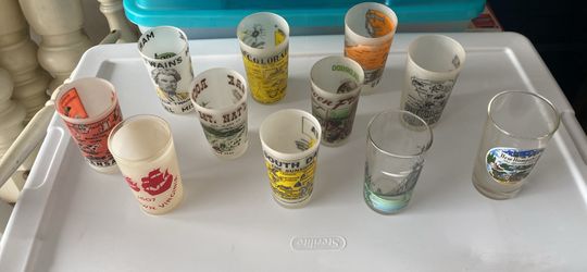 Vintage State and Monument Glass Collection x 11