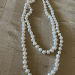 Genuine pearls long necklace