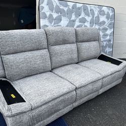 Brand New Gray Reclining Couch