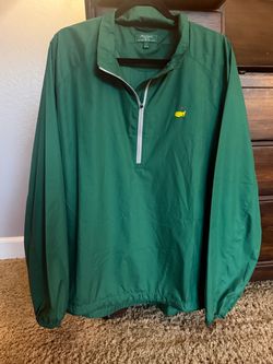 Masters Peter Millar Men’s XL Green Lightweight 1/4 Zip Golf Windbreaker Jacket