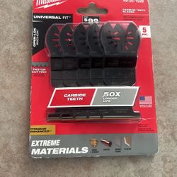 milwaukee 5pc Universal Fit Carbide Teeth Blades (fasting cutting) (Extreme Material)