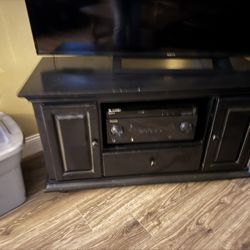 Tv Media Stand With Video Holder And Drawer 