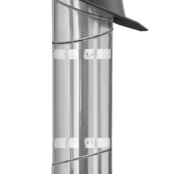 10” Acrylic Dome Sun Tunnel Skylight with Rigid Tube and Pitched Flashing