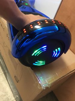 Metallic blue hoverboard