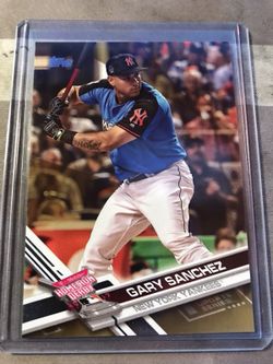 Gary Sanchez 2017 topps update series home run derby baseball card #US11