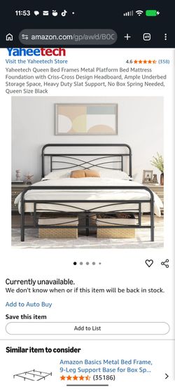Queen bed frame. Pending pick up