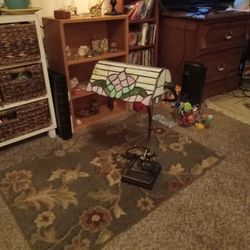 Vintage Stained Glass Desk Lamp