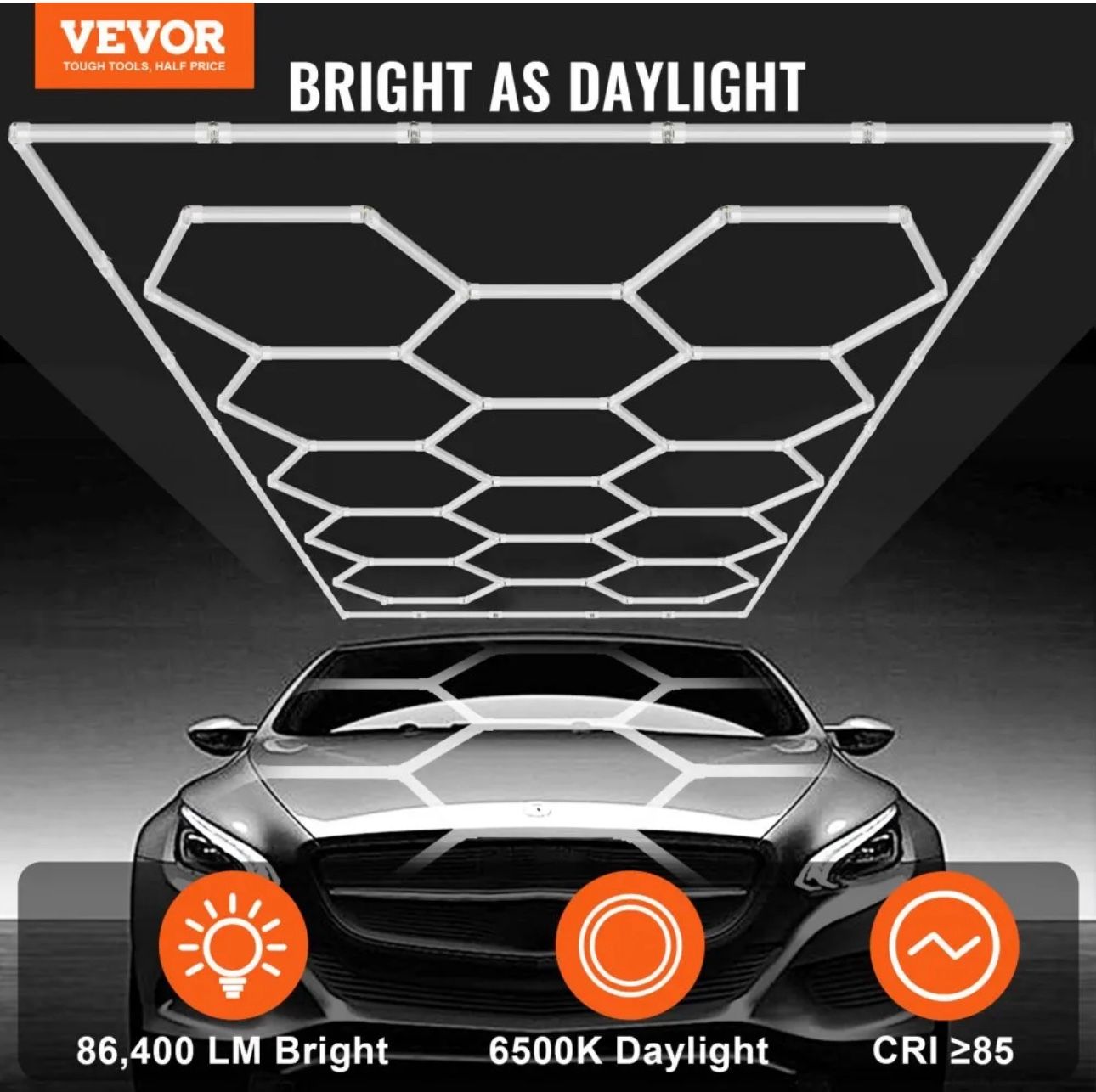 14 Hexagon Garage Lights Honeycomb LED