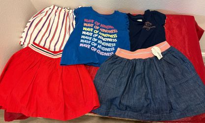Girls clothing Lot - kids size 5/6 - 3 skirts & 2 tops - Simi Valley