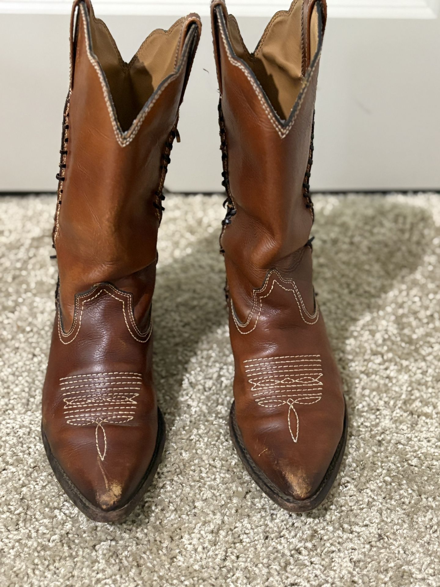 Patricia Nash 6.5 Bergamo Brown Leather Western Boots