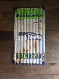 Seahawks Metal Sign