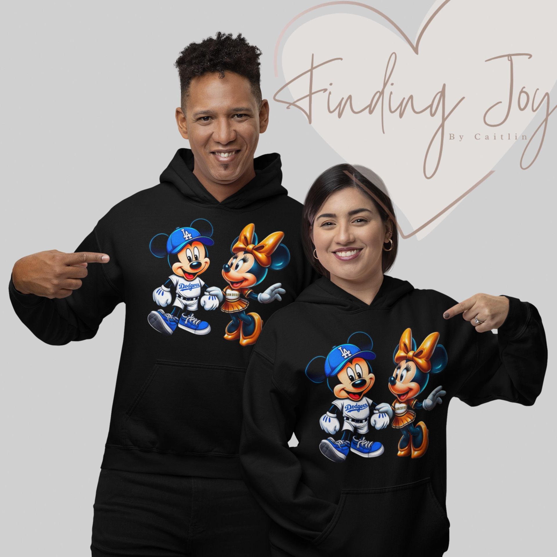 Dodgers And Padres Fan Custom Hoodie For Couples, SD And LA Baseball Merch