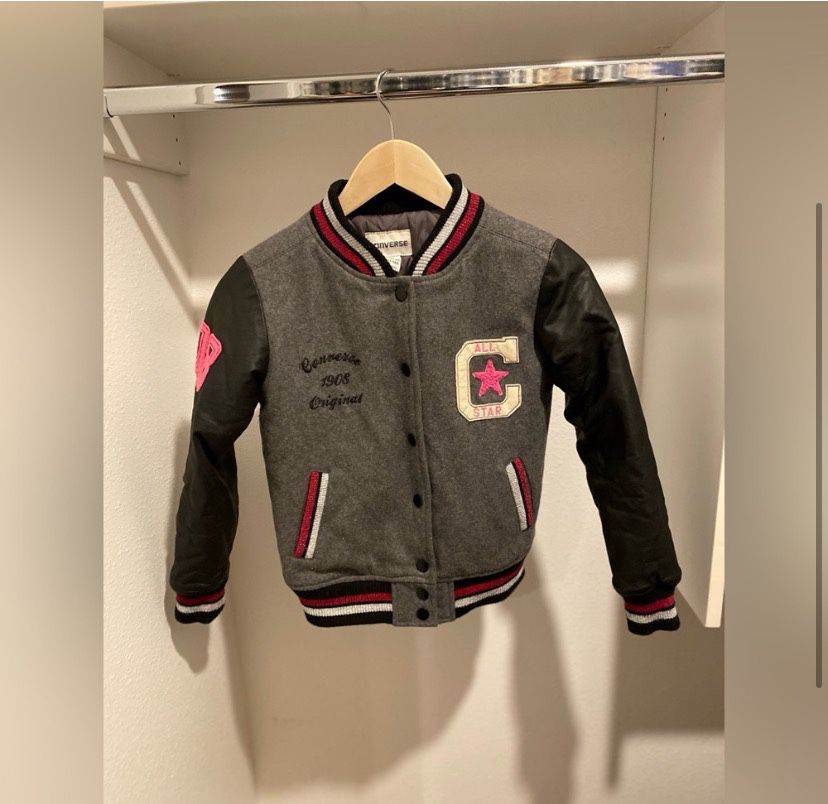 CONVERSE Girls Faux Leather Jacket 