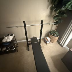 Foldable Bench And Rack With 1in Bar