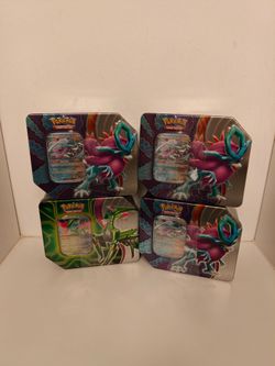 Pokemon Tins - 3 Walking Wake 1 Iron Leaves