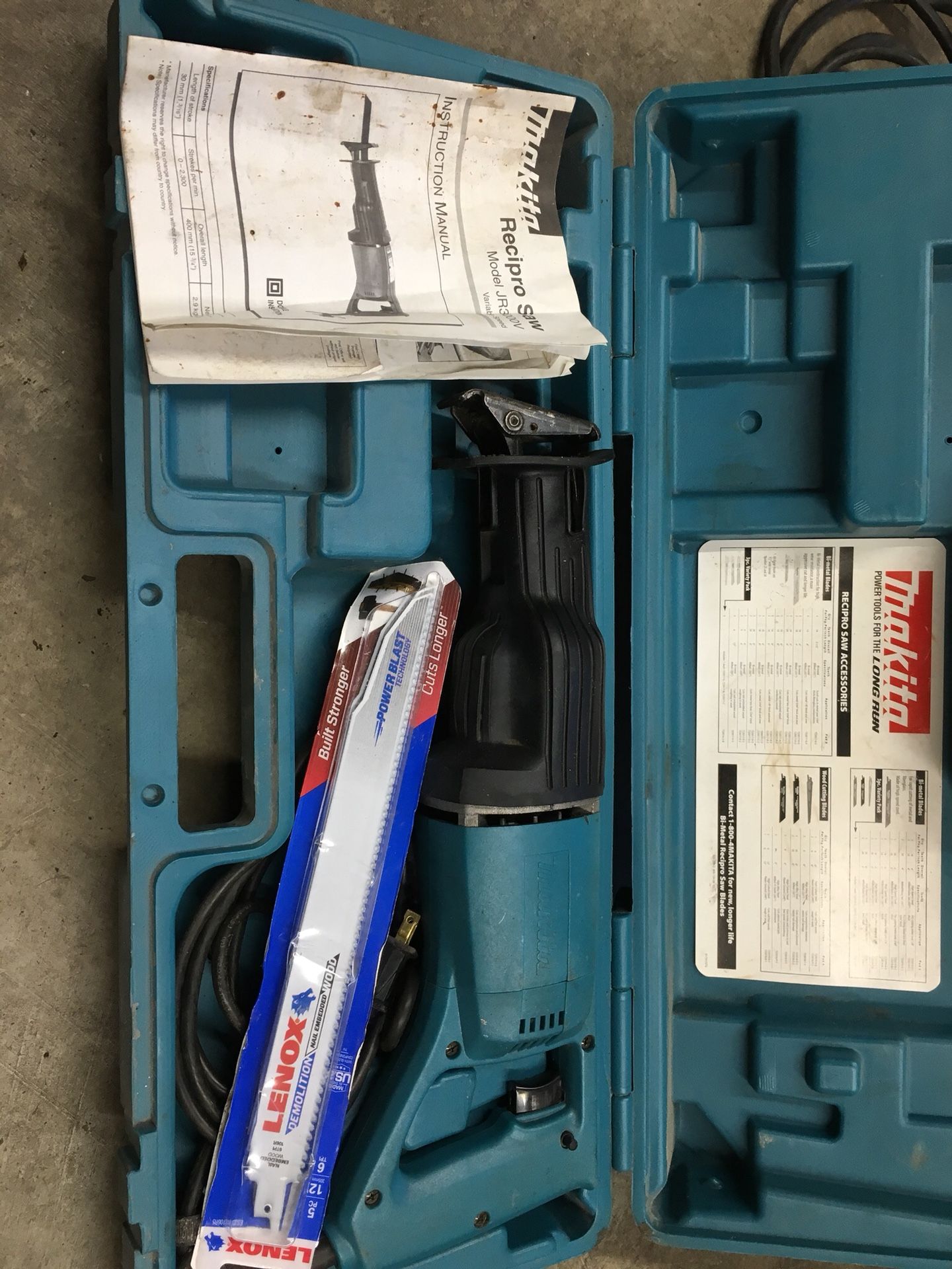 Makita 15amp recipro (orbital sawsall)
