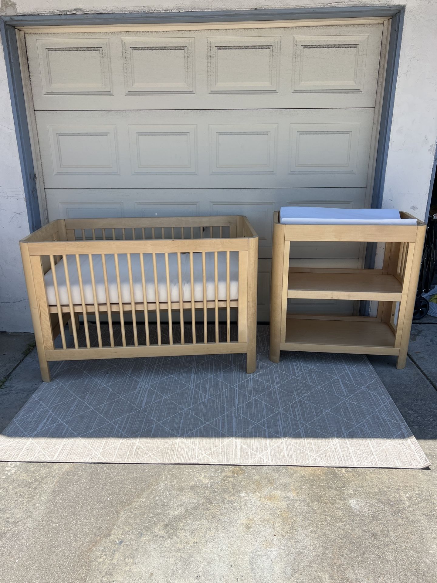 Nursery Set Crib Mattress Changing Table