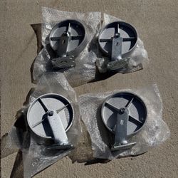 8" x 2" Heavy Duty "Steel Wheel" Casters - 