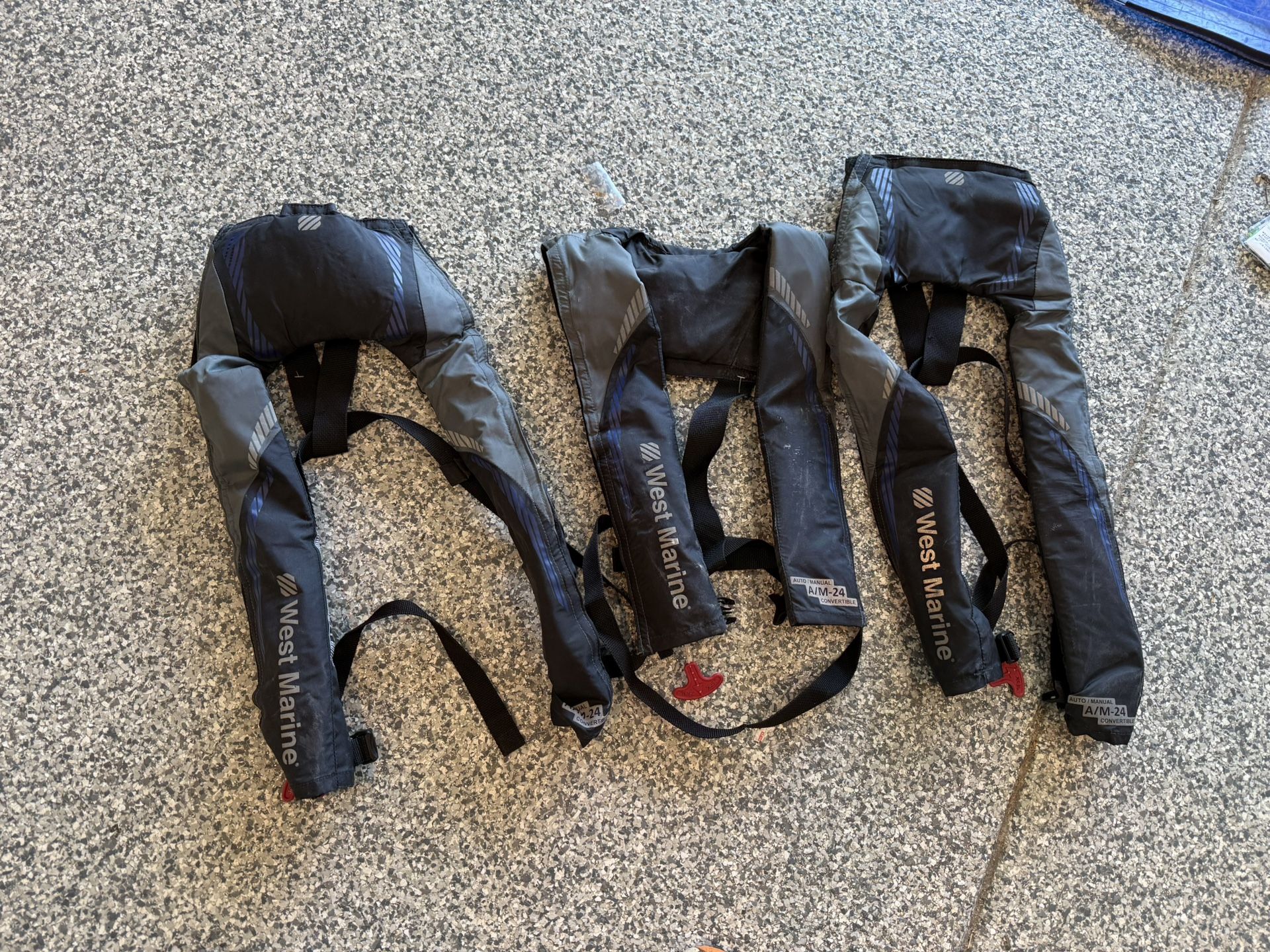 3 West Marine automatic, self inflating lifejackets PFD