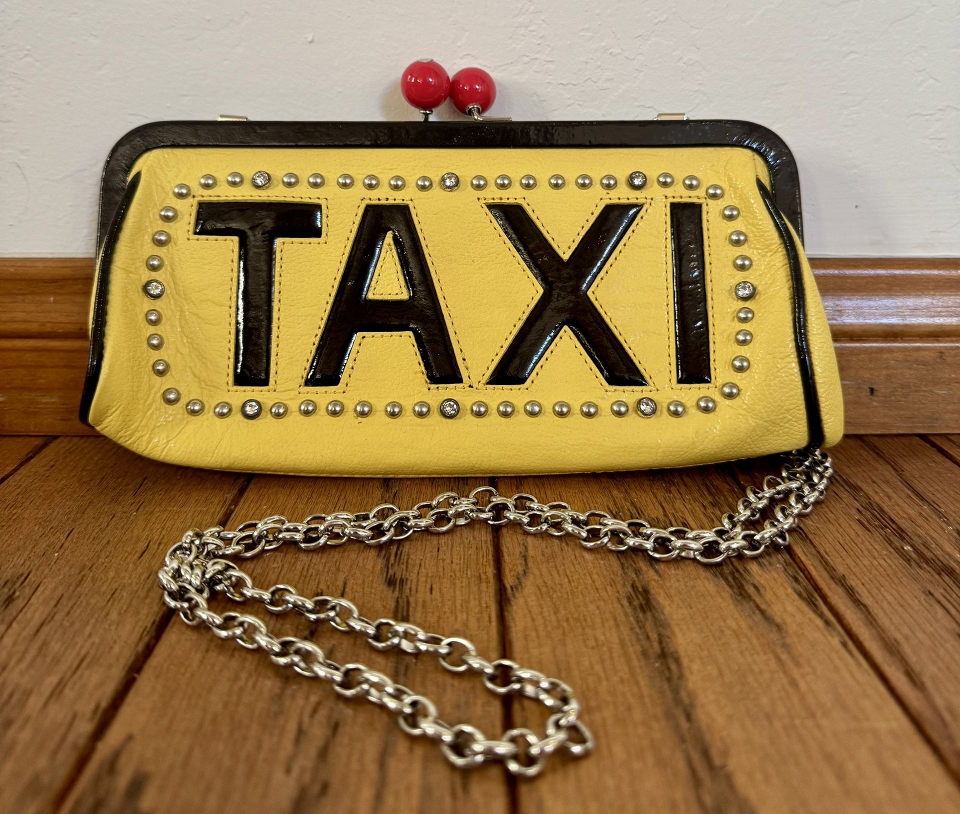 Brighton Leather RARE Taxi/Stop Shoulder Chain Bag/Clutch
