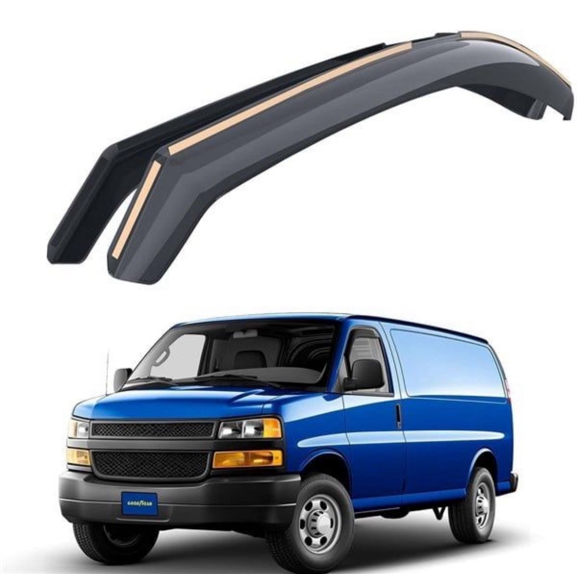 Rain Guards Window Deflectors Chevy Express Van GMC Savanna