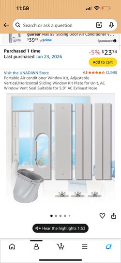 Air conditioner window kit