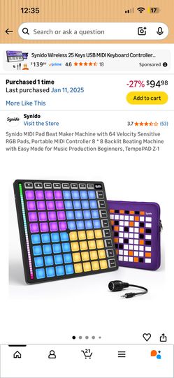 Synods Midi Pad Beat Maker